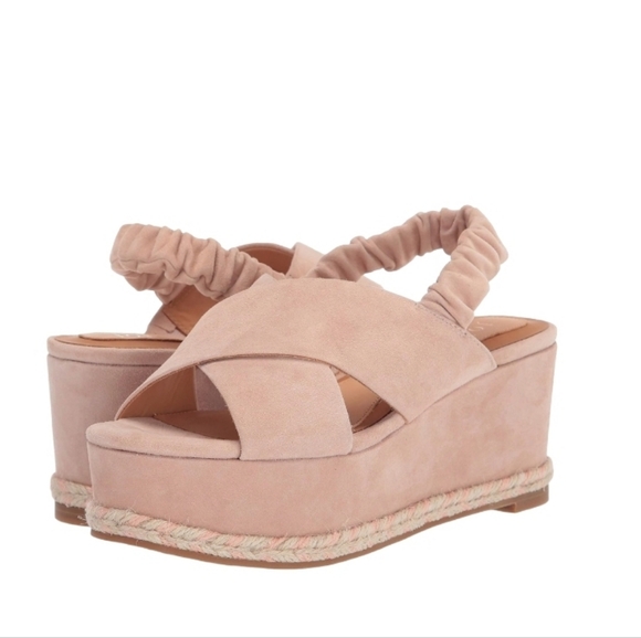 Joie Shoes - Joie Suede Garden slingback platform sandals size 38